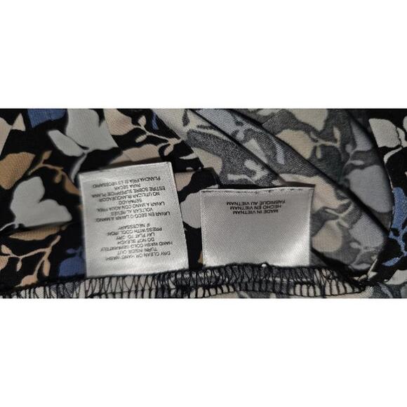 Anne Klein XL Floral Pattern Midi Wrap Dress with Short Butterfly Sleeves - Picture 5 of 13